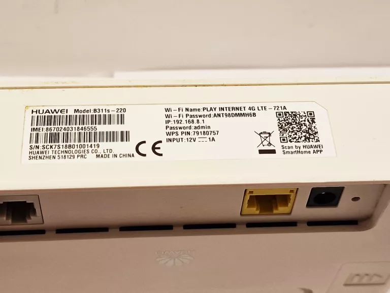 ROUTER HUAWEI 4G LTE B311 B311S-220 KOMPLET