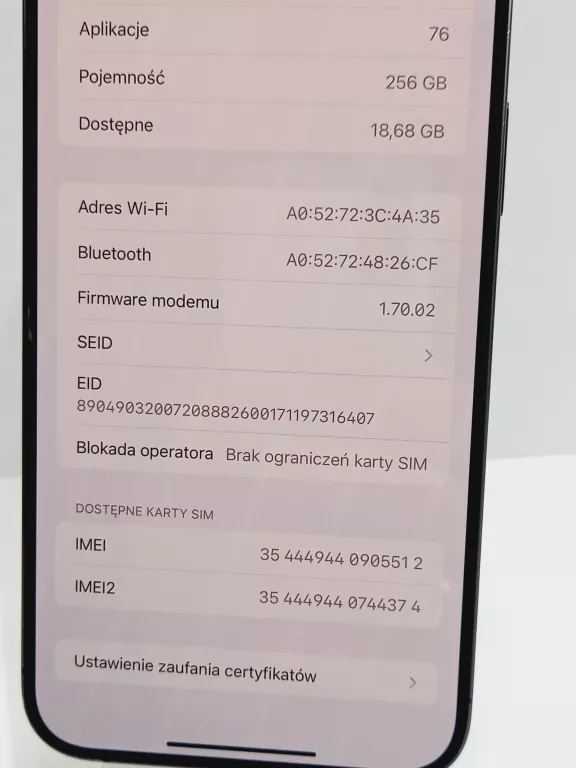 TELEFON IPHONE 15 PRO MAX 8/256 GB