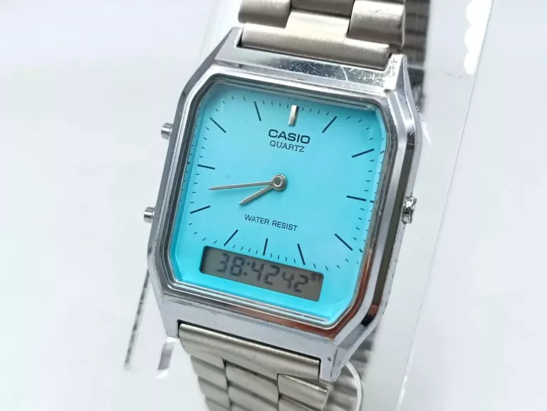 ZEGAREK CASIO AQ-230 TIFFANY BLUE