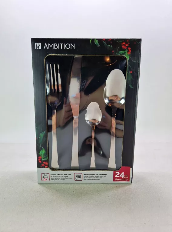 KOMPLET SZTUĆCÓW DLA 6 OSÓB AMBITION DARK (24 SZT.)