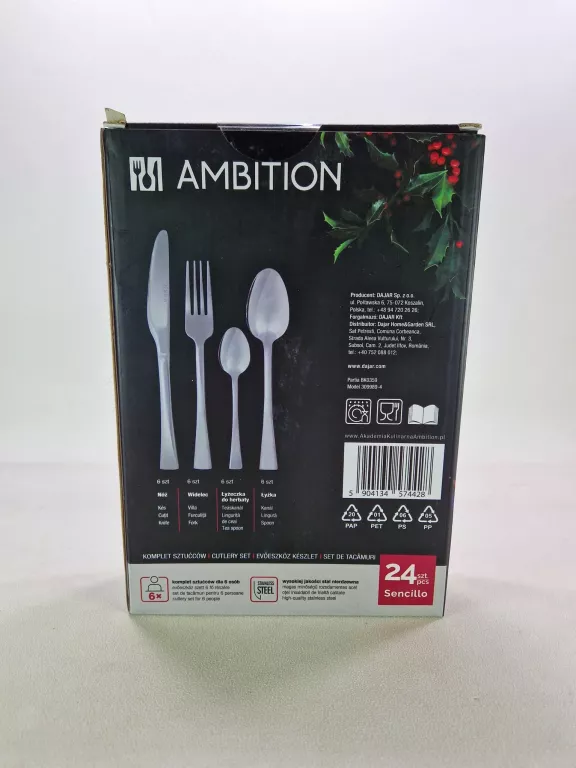 KOMPLET SZTUĆCÓW DLA 6 OSÓB AMBITION DARK (24 SZT.)