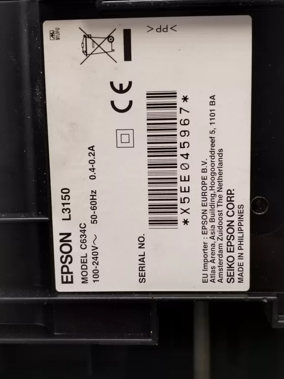 URZADZENIE WIELOFUNKCYJNE EPSON ECOTANK L3150 C634C