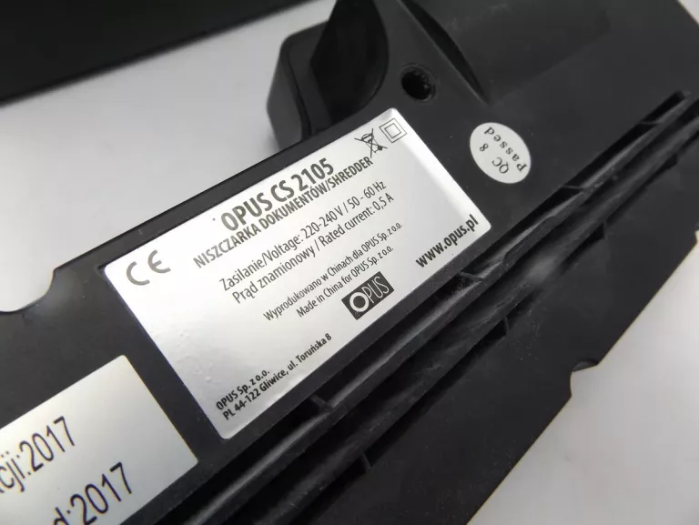 NISZCZARKA DOKUMENTÓW OPUS CS 2105