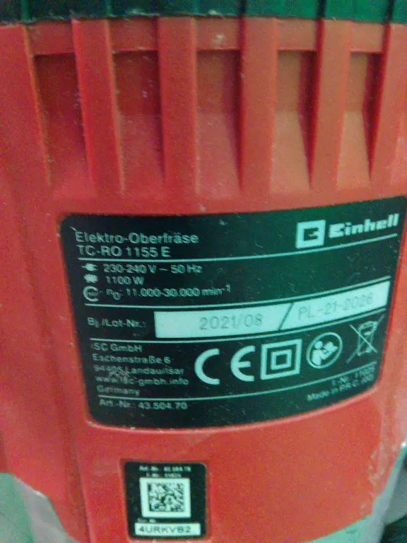 FREZARKA GÓRNOWRZECIONOWA EINHELL 1100 W KOMPLET
