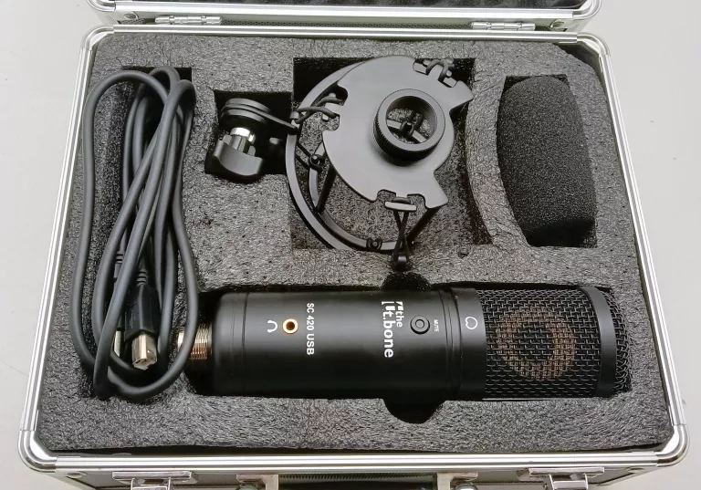 MIKROFON POJEMNOŚCIOWY STUDYJNY THE T.BONE SC 420 USB AKCESORIA, WALIZKA