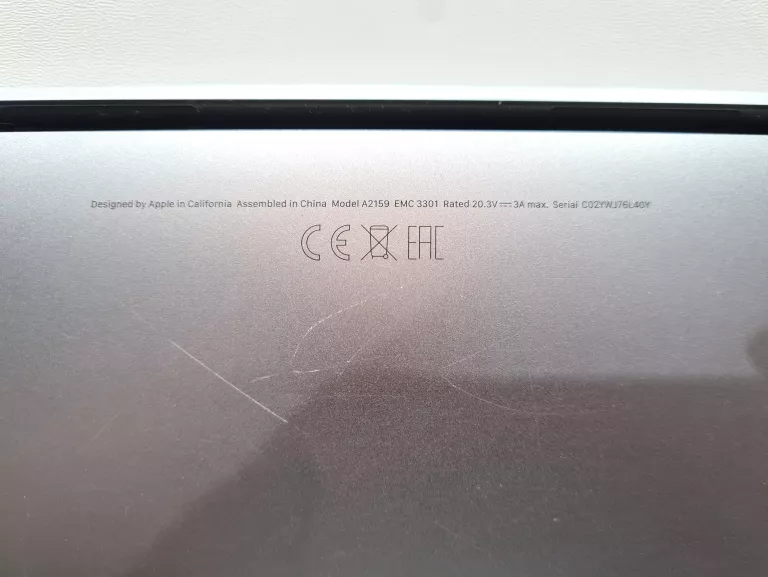 LAPTOP MACBOOK PRO A2159 (2019) 8GB /128 GB I5 13,3