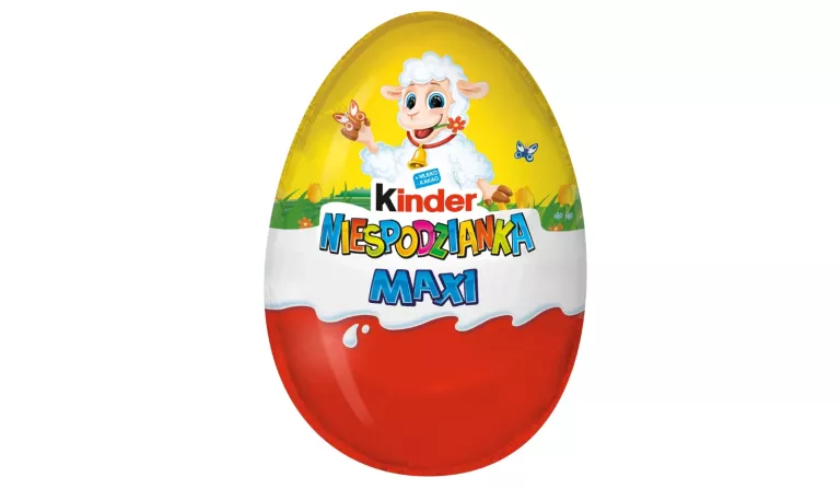 KINDER NIESPODZIANKA MAXI SŁODKIE JAJKO POKRYTE CZEKOLADĄ MLECZNĄ 100 G