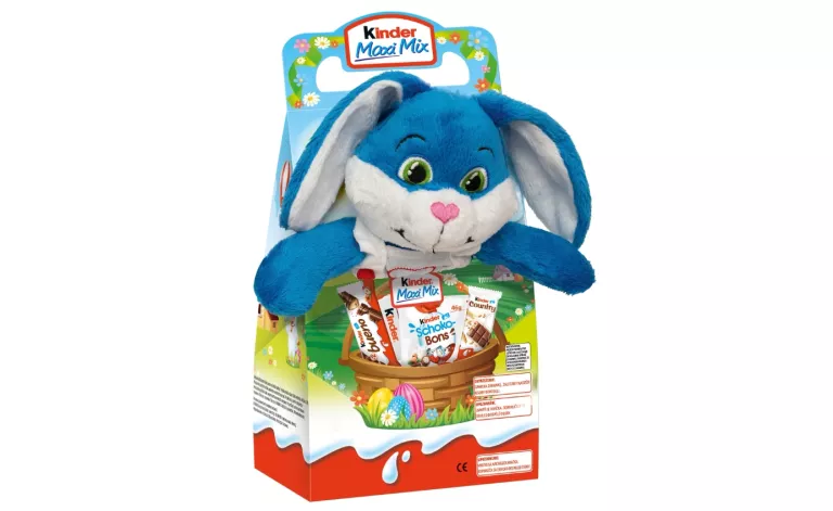 KINDER ZESTAW SŁODYCZY Z MASKOTKĄ ZAJĄC 133G
