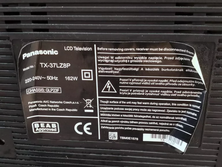 TELEWIZOR LCD PANASONIC TX-37LZ8P + PILOT