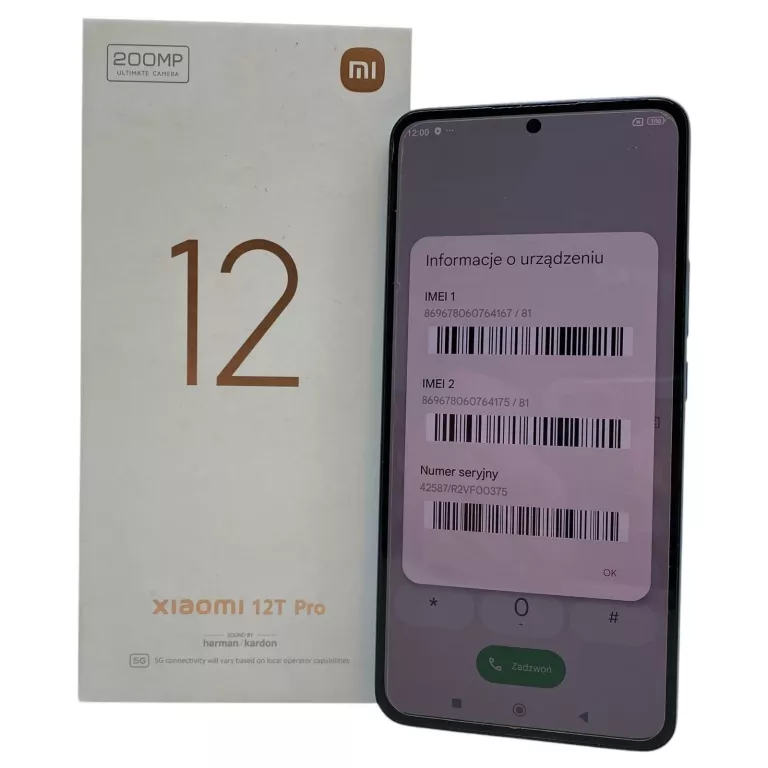SMARTFON XIAOMI 12T PRO 8 GB / 256 GB 5G NIEBIESKI