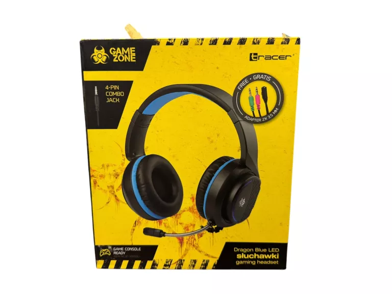 SŁUCHAWKI Z MIKROFONEM TRACER GAMEZONE DRAGON BLUE LED