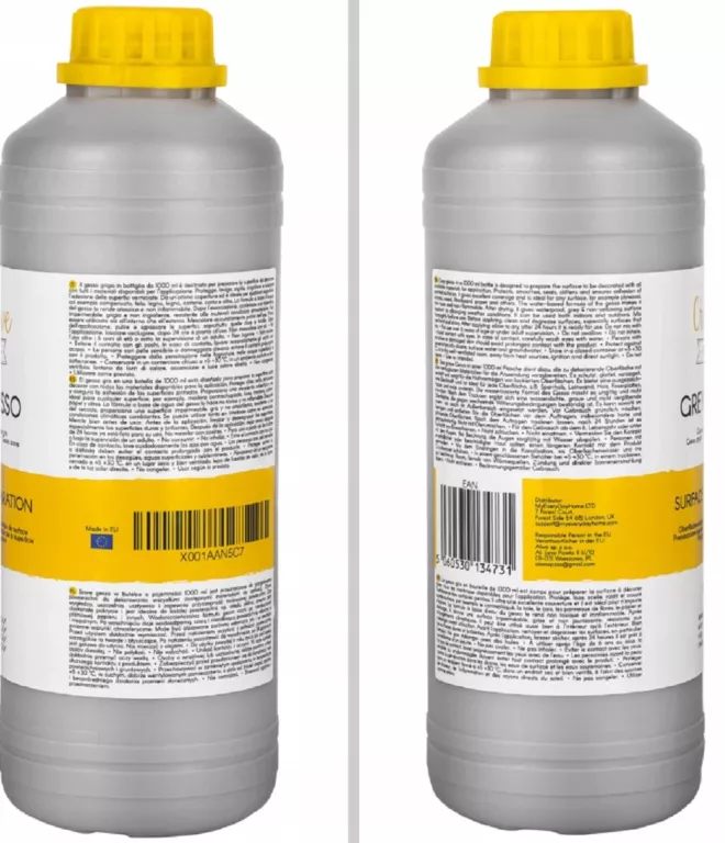 GESSO AKRYLOWE SZARE PODKŁAD MALARSKI GRUNT PRIMER DO FARB MALOWANIA 1L