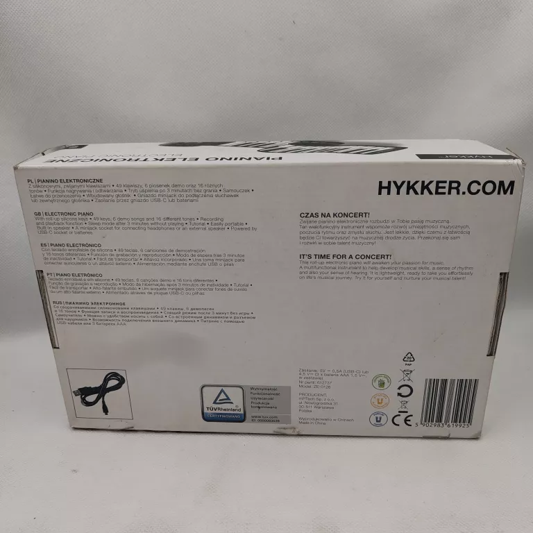 HYKKER PIANINO ELEKTRONICZNE SILIKONOWE ZWIJANE