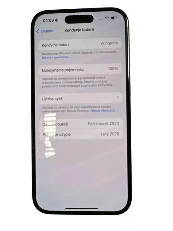 IPHONE APPLE 16 128GB/KPL/GW MEDIA EXPERT 100% BATERIA