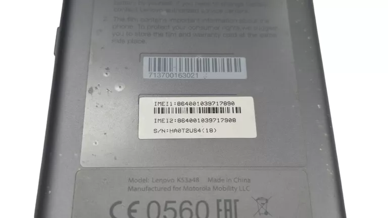 TELEFON LENOVO K53A48 K6 NOTE 3GB/32GB
