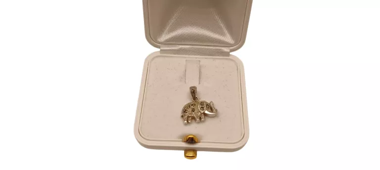 ŚLICZNY SREBRNY WISIOREK SŁONIK PR 925 1,5CM 2,64G
