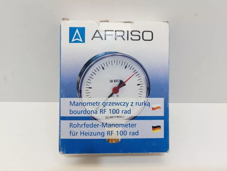 MANOMETR GRZEWCZY RF 100 FI100 6 BAR, G1/2 AFRISO