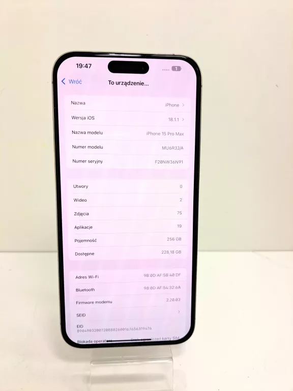TELEFON IPHONE 15 PRO MAX 8/256GB
