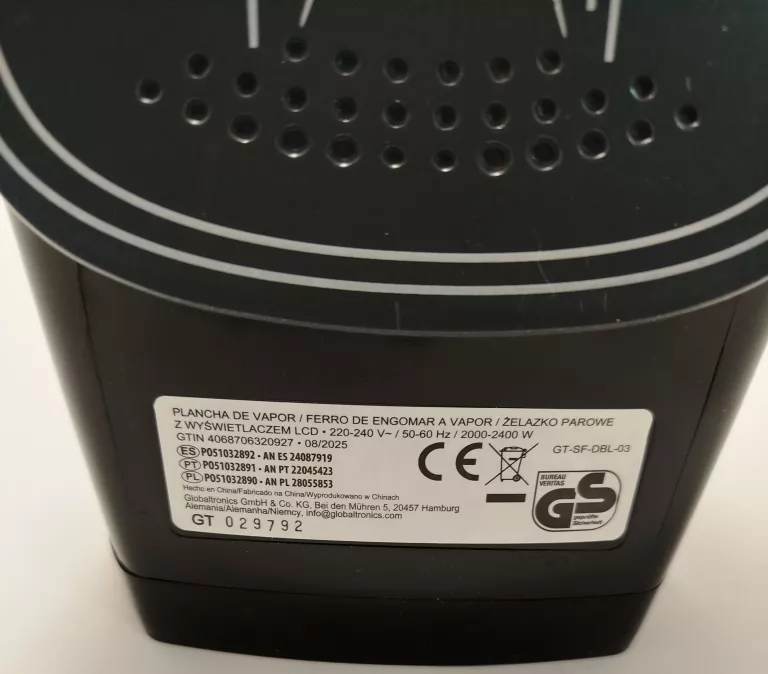 ŻELAZKO PAROWE Z WYŚWIETLACZEM LCD AMBIANO
