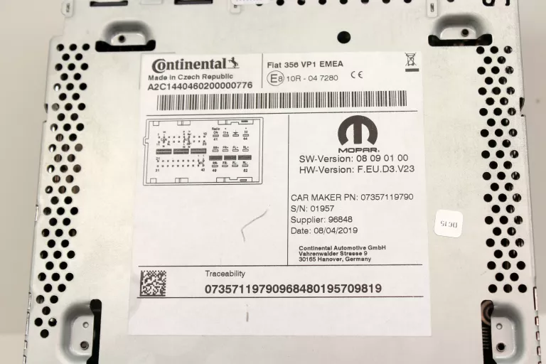 RADIO FABRYCZNE TIPO FIAT 356 VP1 EMEA