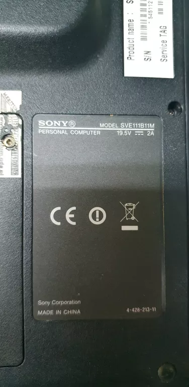 LAPTOP SONY VAIO SVE111B11M 11,6" E2-1800 8/500GB HDD *USZKODZONY TOUCHPAD