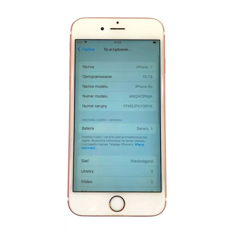 SMARTFON APPLE IPHONE 6S 2 GB / 128 GB 4G (LTE) RÓŻOWY