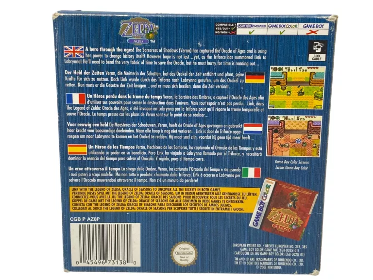 GRA ZELDA ORACLE OF AGES PAL GAMEBOY COLOR GBC KOMPLET!