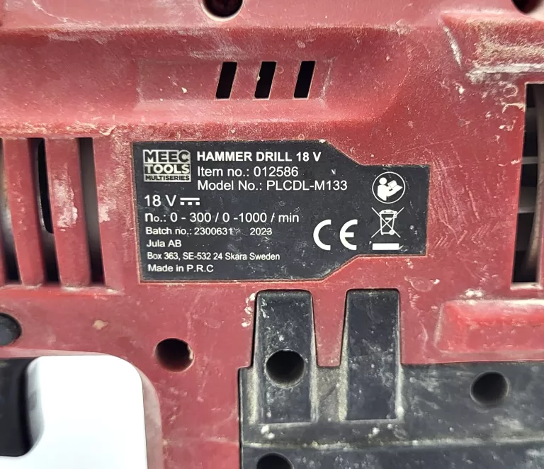 MŁOTOWIERTARKA MEEC TOOLS PLCDL-M133