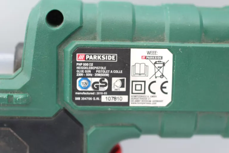 PISTOLET NA KLEJ PARKSIDE PHP 500 D2 Z PODSTAWKA