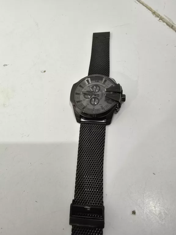 BRANSOLETA CZARNA DIESEL DZ4527 SZARA MESH 26 MM