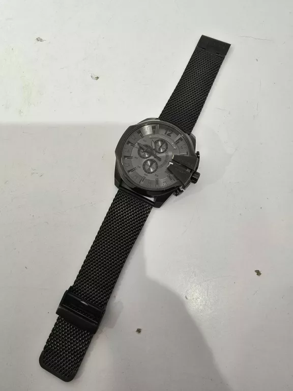 BRANSOLETA CZARNA DIESEL DZ4527 SZARA MESH 26 MM