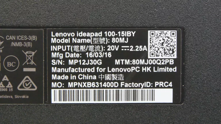 LENOVO IDEAPAD 100-15IBY CELERON N2840/4GB/500GB/WIN10