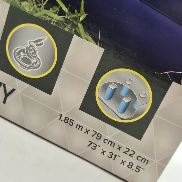 MATERAC DMUCHANY WELUROWY JEDNOOSOBOWY 185X79X22