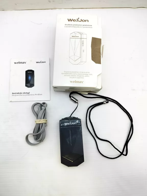 OSOBISTY JONIZOR POWIETRZA WELMAX WELL 1000+ KABEL TYP C + PUDEŁKO