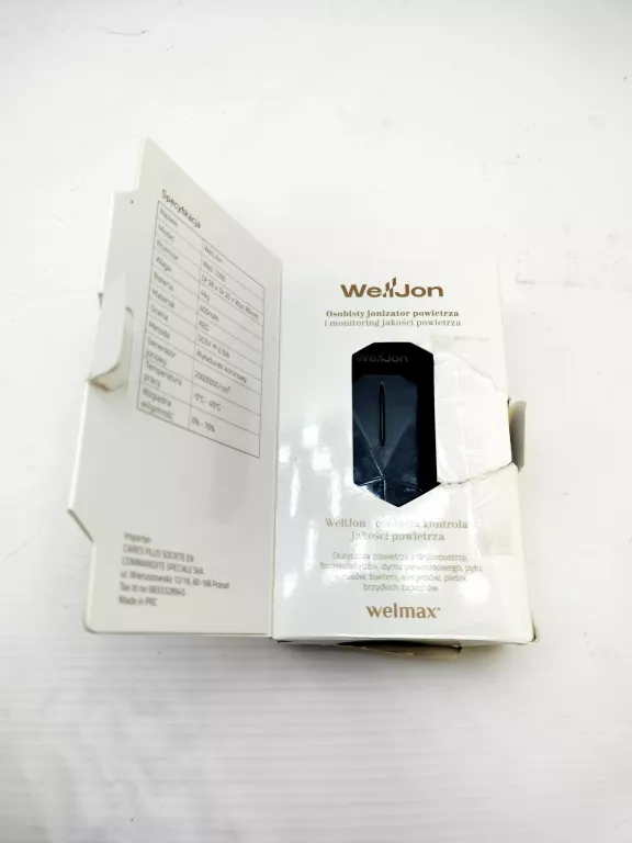 OSOBISTY JONIZOR POWIETRZA WELMAX WELL 1000+ KABEL TYP C + PUDEŁKO