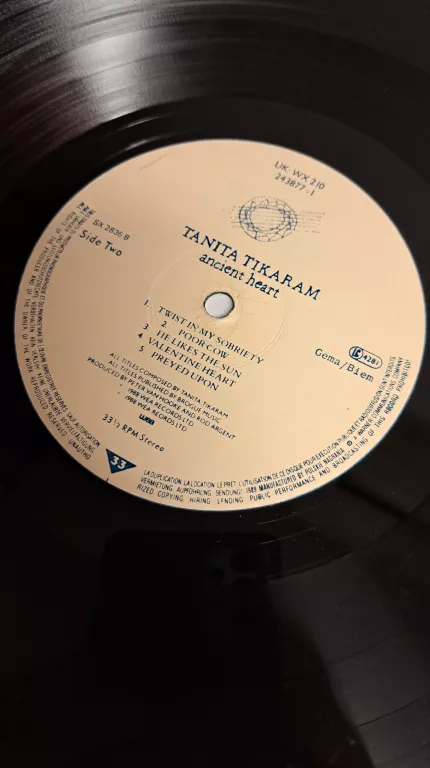 TANITA TIKARAM - ANCIENT HEART LP WINYL