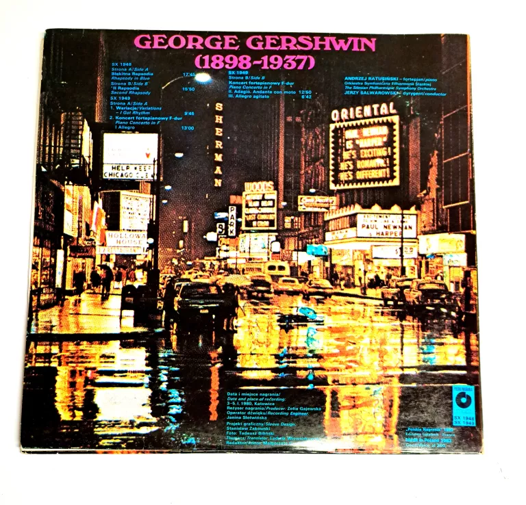 PŁYTY WINYLOWE GEORGE GERSHWIN BŁĘKITNA RAPSODIA