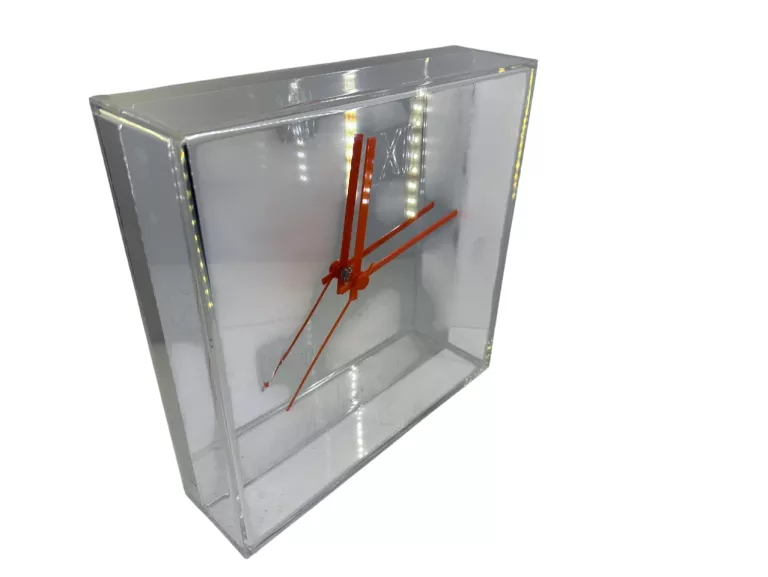 ZEGAR ŚCIENNY KARTELL 30X30CM SREBRNY