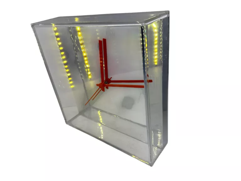 ZEGAR ŚCIENNY KARTELL 30X30CM SREBRNY