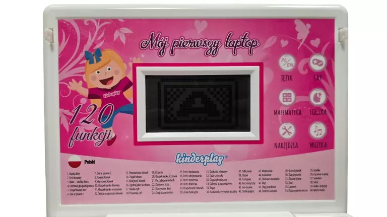 MÓJ PIERWSZY LAPTOP KINDERPLAY RÓŻOWY KP5830
