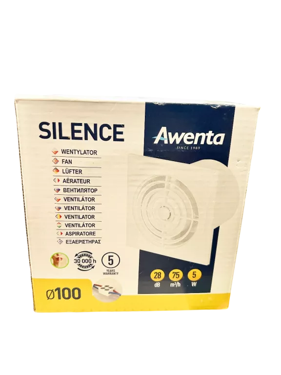 WENTYLATOR ŁAZIENKOWY AWENTA WZ100 100 MM