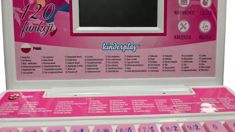 MÓJ PIERWSZY LAPTOP KINDERPLAY RÓŻOWY KP5830