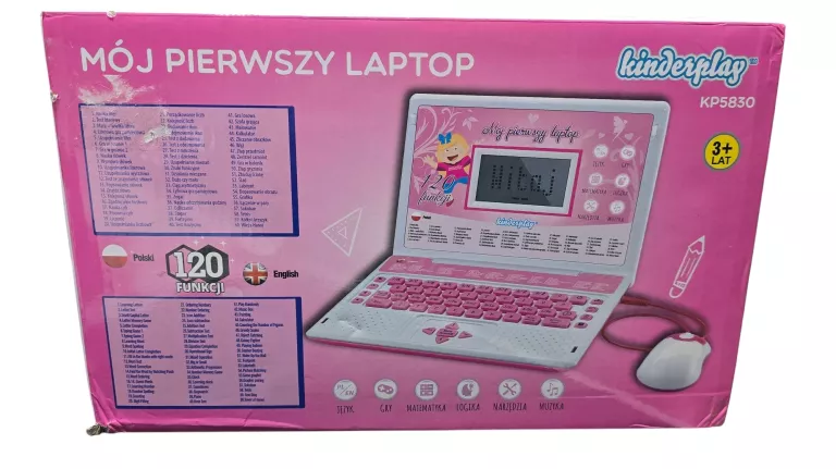 MÓJ PIERWSZY LAPTOP KINDERPLAY RÓŻOWY KP5830