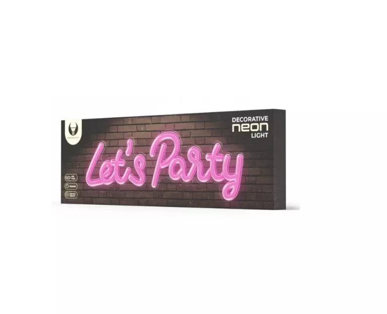 NEON PLEXI LED LET'S PARTY RÓŻ FPNE20 TFO FOREVER LIGHT RTV100436