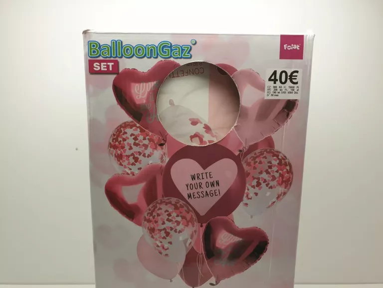 BUTLA Z HELEM BALLON GAZ SET ZESTAW BALONÓW SERCA