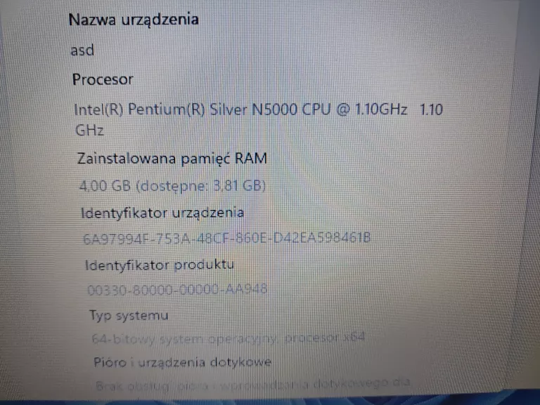 LAPTOP DELL INSPIRON 15 5100 INTEL PENTIUM SILVER 4 GB / 1000 GB