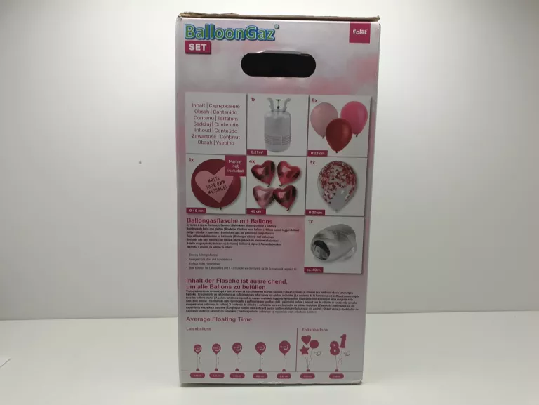 BUTLA Z HELEM BALLON GAZ SET ZESTAW BALONÓW SERCA