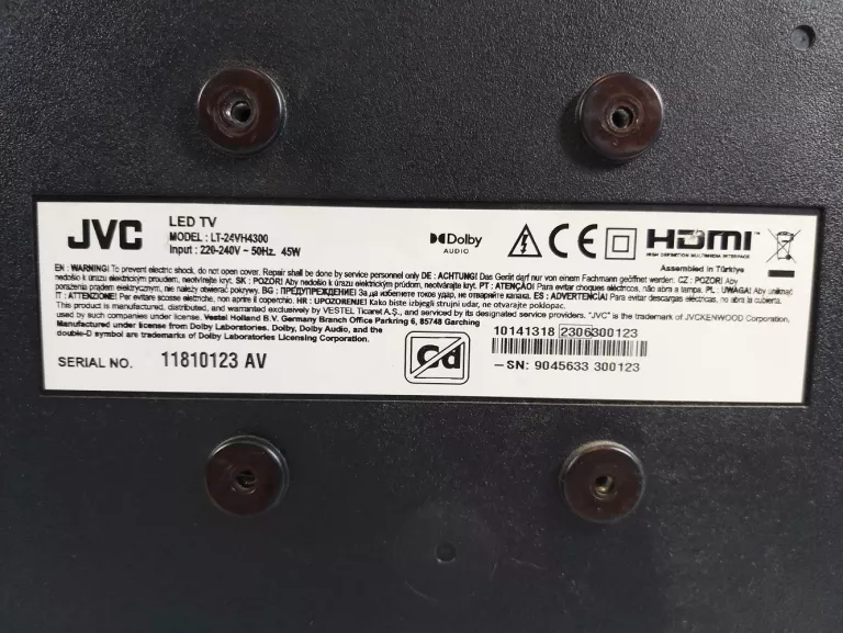 TELEWIZOR JVC LED LT-24VH4300 + PILOT I STOPKI