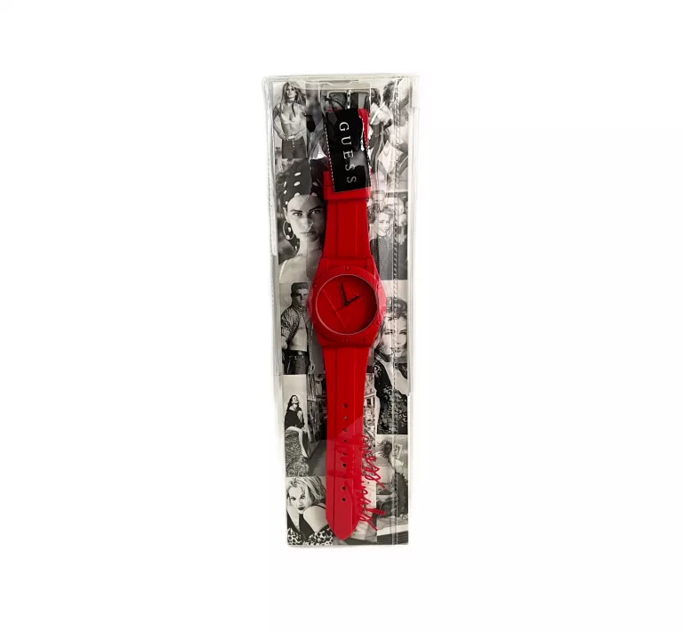 ZEGAREK GUESS WOMEN'S ICONIC U0979L3 RED SILICONE KOMPLET