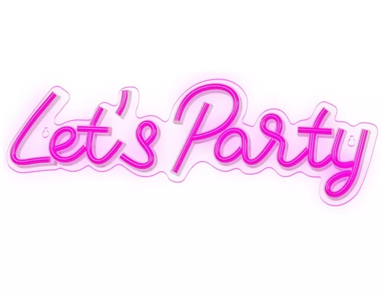 NEON PLEXI LED LET'S PARTY RÓŻ FPNE20 TFO FOREVER LIGHT RTV100436
